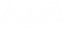 axis support coordination white logo small width