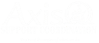 axis support coordination white logo small width